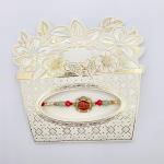 Elegant "Bro" Rakhi with Gemstone & Pearl Beads